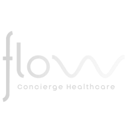 flow concierge healthcare white icon logo