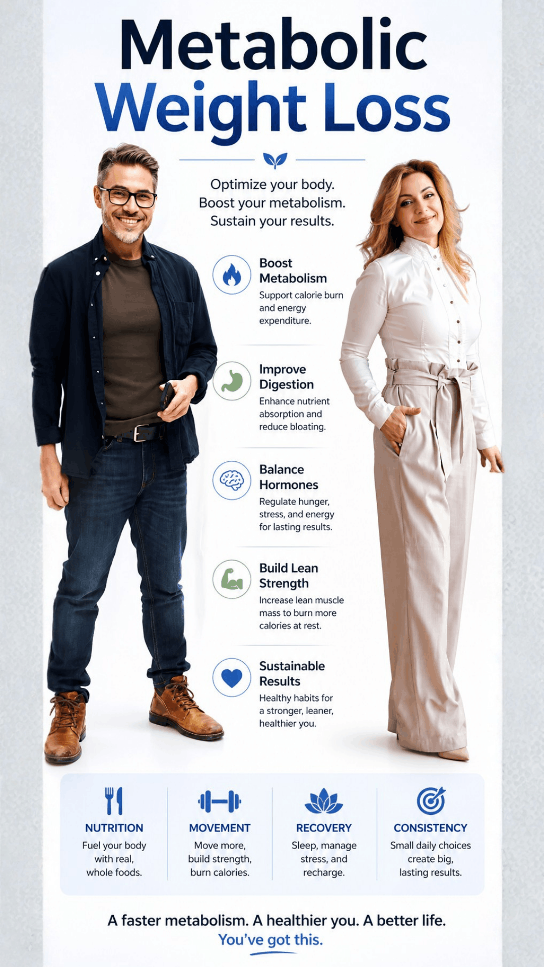 Metabolic Medical Weight Loss Infographic for Men and Women
