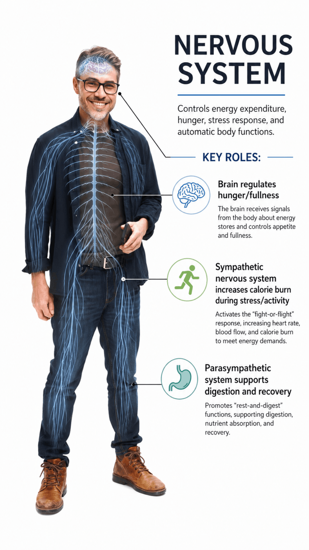 Nervous System Infographic for Stress and Metabolism